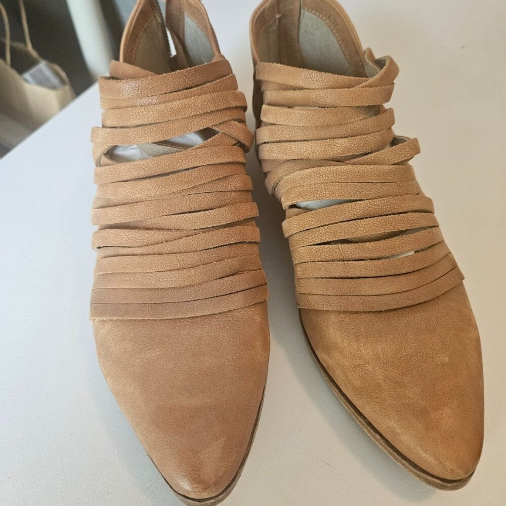 Free People Tan Booties